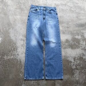 Vintage 90's express wide leg super baggy faded denim jeans bootcut mens